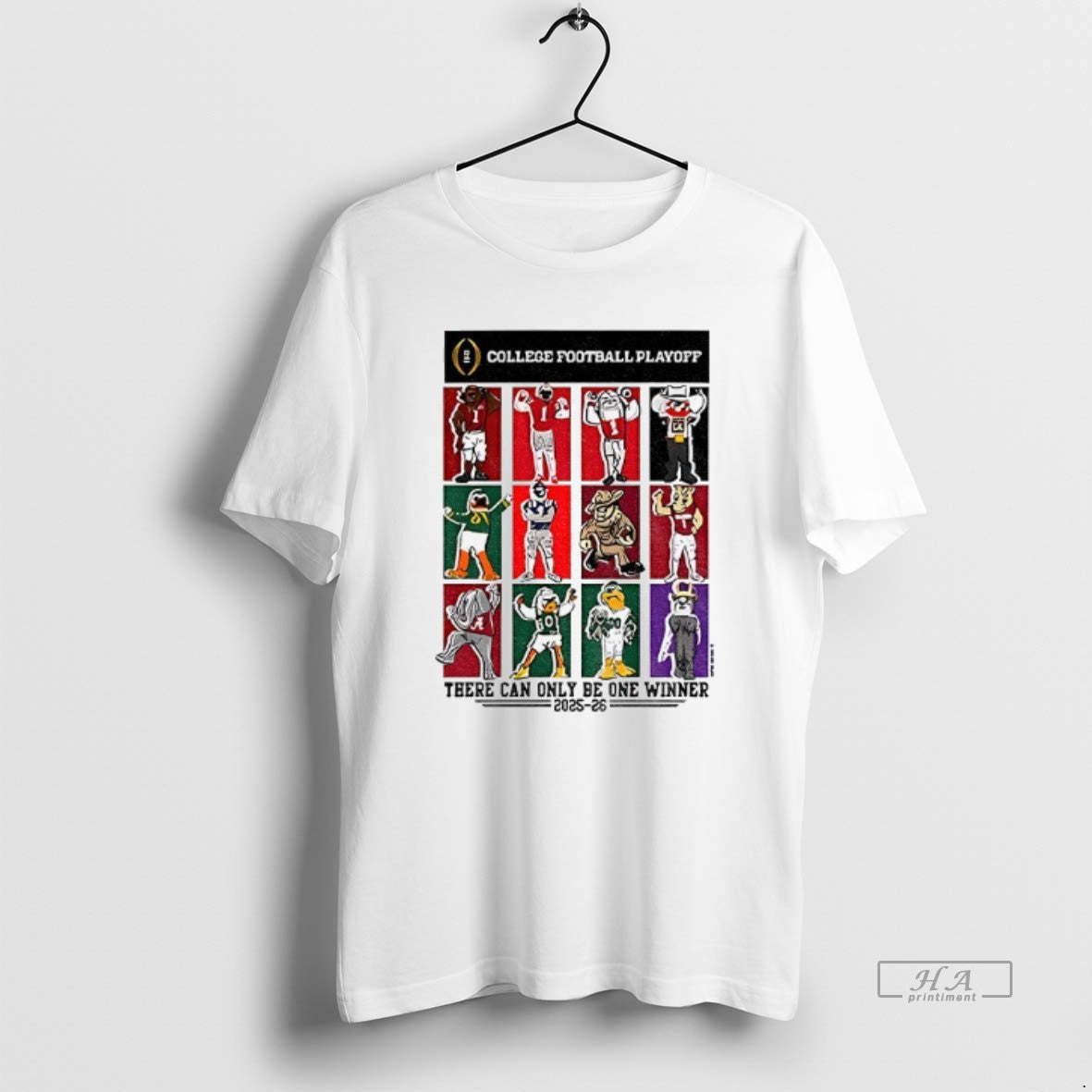 Official 2025 College Football Playoff 12 Team Mascots There Can Only Be One Winner 2025 T-Shirts, Hoodie, Sweatshirt - T-Shirt, Sweatshirt, Hoodie