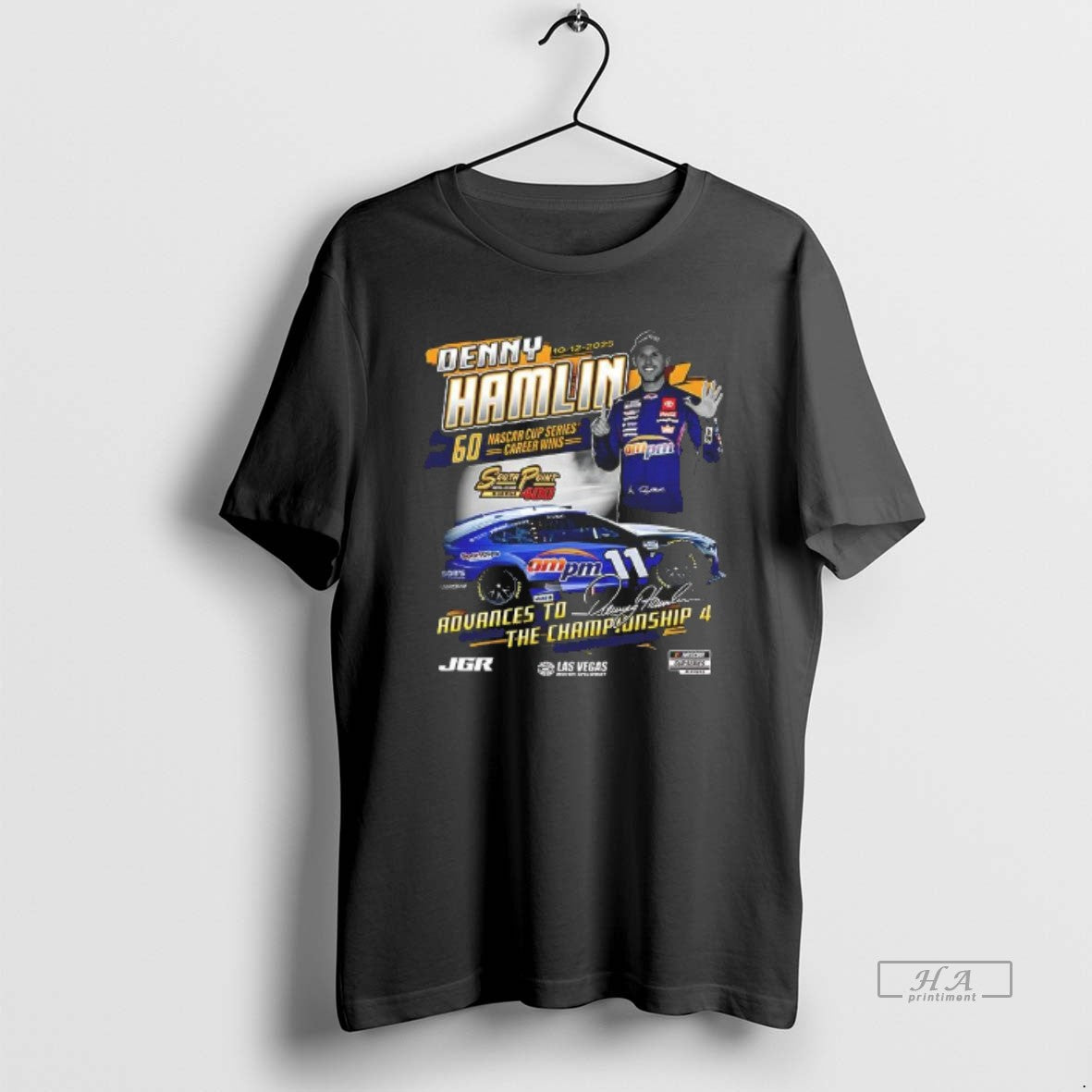 Official 2025 South Point 400 Race Winner Denny Hamlin Checkered Flag Sports T-Shirts, Hoodie, Sweatshirt - T-Shirt, Sweatshirt, Hoodie