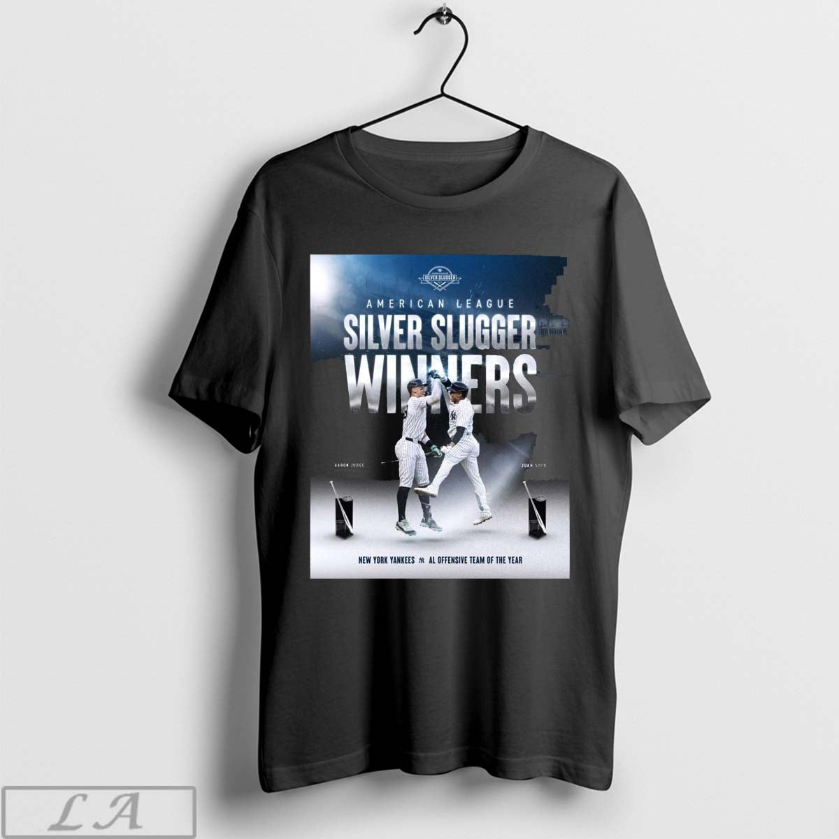 Official Aaron Judge Juan Soto New York Yankees American League Silver Slugger Winners Offensive Team Year Poster T-Shirts, Hoodie, Sweatshirt - T-Shirt, Sweatshirt, Hoodie