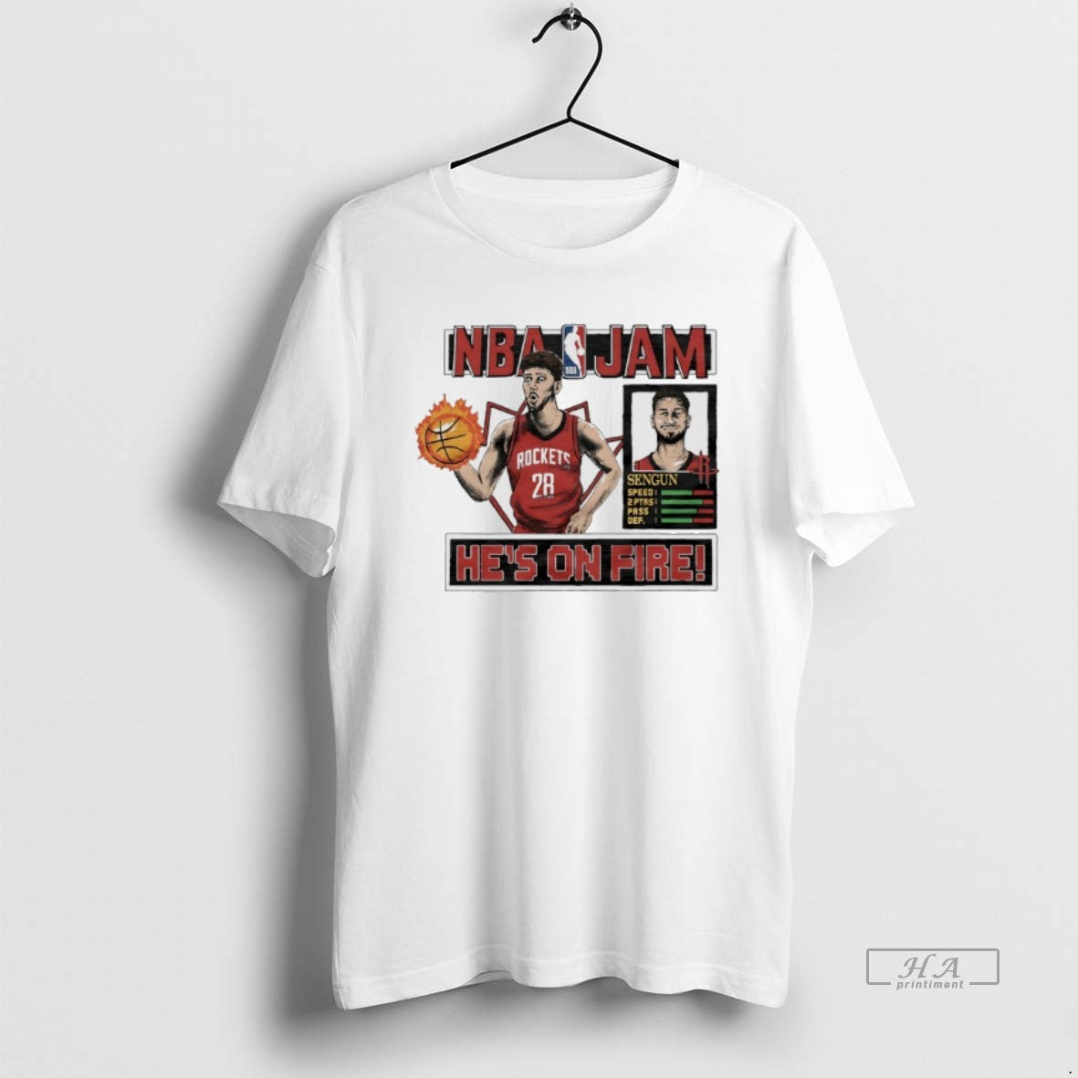 Official Alperen Sengun Hes Fire Houston Rockets Nba Jam T-Shirts, Hoodie, Sweatshirt - T-Shirt, Sweatshirt, Hoodie