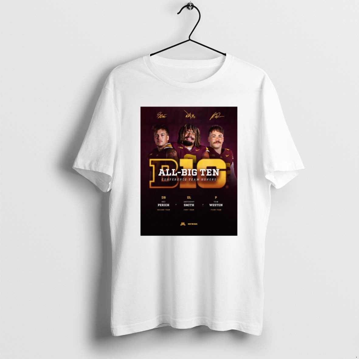 Official Anthony Smith Koi Perich Tom Weston Minnesota Golden Gophers All Big Ten Conference T-Shirts, Hoodie, Sweatshirt - T-Shirt, Sweatshirt, Hoodie