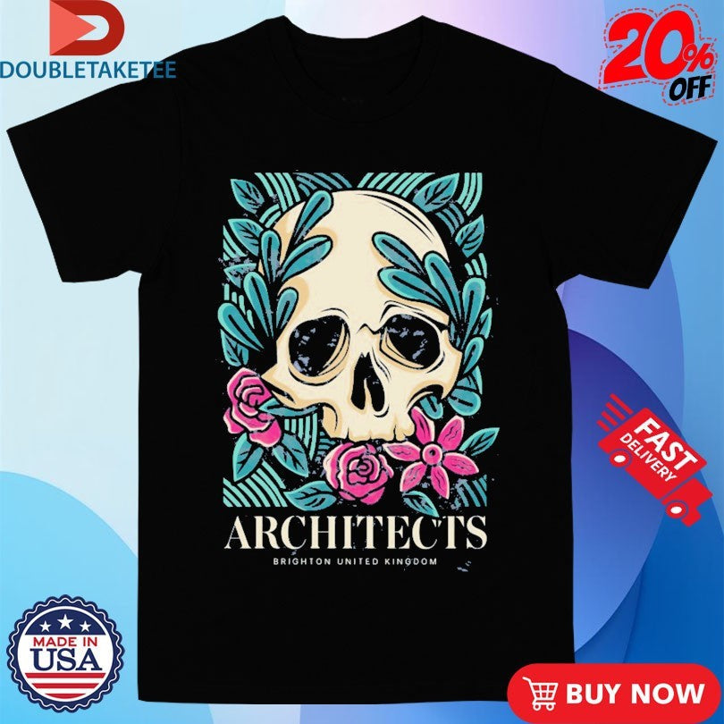 Architects Brighton United Kingdom Floral Skull Shirts Unisex T-shirt, Sweatshirt, Hoodie, Long Sleeve Tee - T-Shirt, Sweatshirt, Hoodie