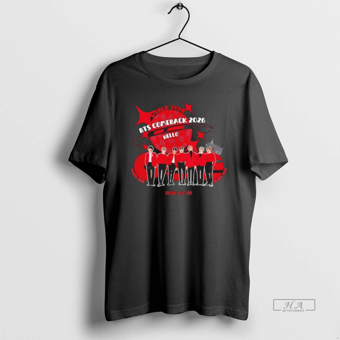 Official Bts Comeback 2026 Hello K Pop World Tour T-Shirts, Hoodie, Sweatshirt - T-Shirt, Sweatshirt, Hoodie