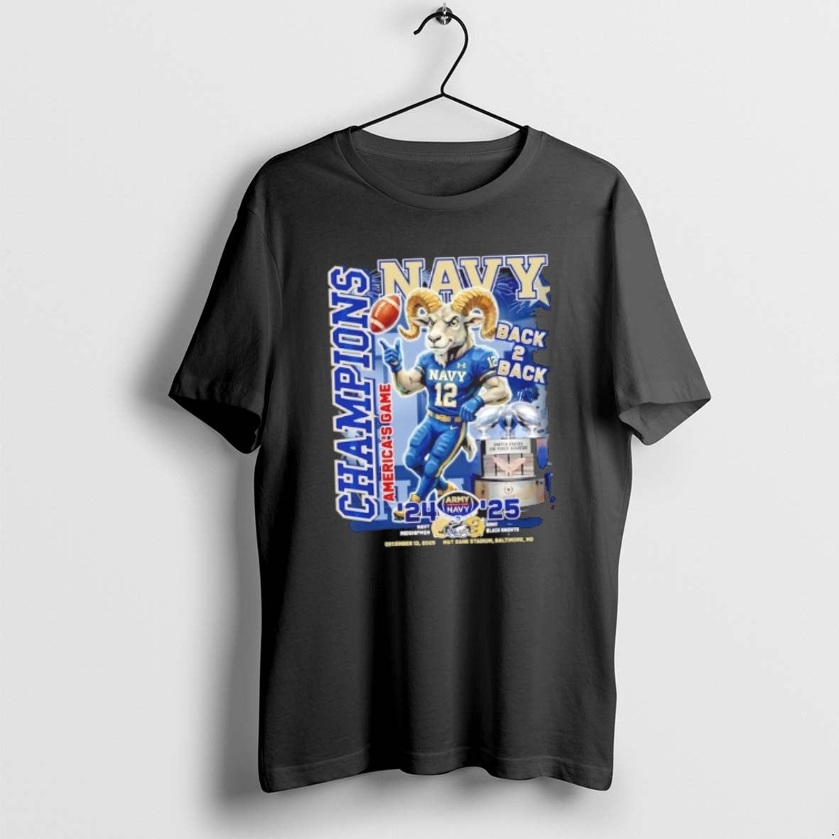 Official Back 2 Back 2024 25 Americas Game Champions Navy Midshipmen Vs Army Black Knights T-Shirts, Hoodie, Sweatshirt - T-Shirt, Sweatshirt, Hoodie
