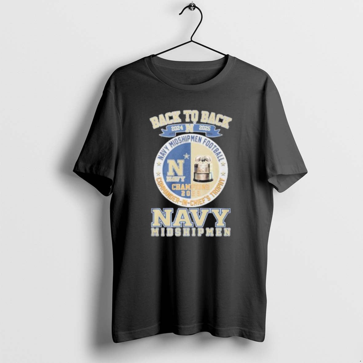 Official Back Back Navy Midshipmen Commander Chiefs Trophy Champions T-Shirts, Hoodie, Sweatshirt - T-Shirt, Sweatshirt, Hoodie