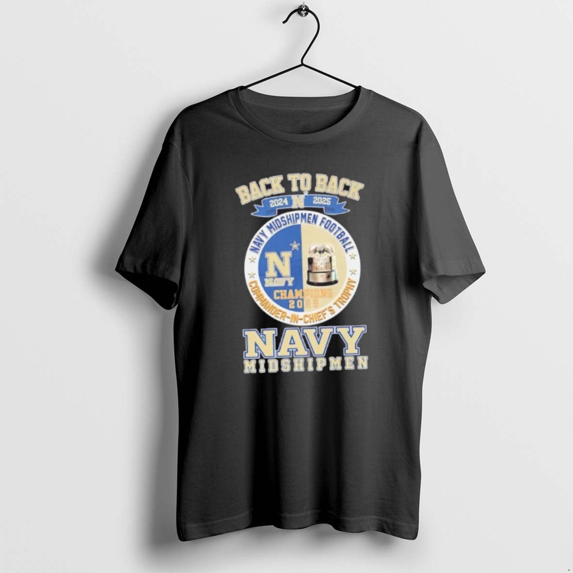 Official Back Back 2024 2025 Navy Midshipmen Football Commander Chiefs Trophy T-Shirts, Hoodie, Sweatshirt - T-Shirt, Sweatshirt, Hoodie