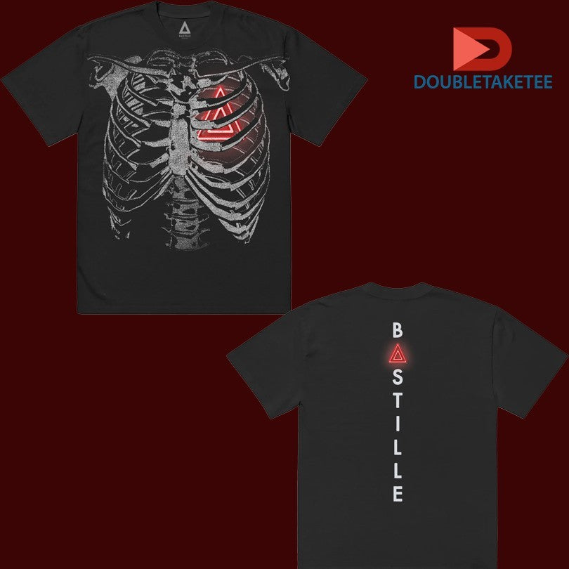 Bastille Skeleton Heart T-shirts Unisex T-shirt, Sweatshirt, Hoodie, Long Sleeve Tee - T-Shirt, Sweatshirt, Hoodie