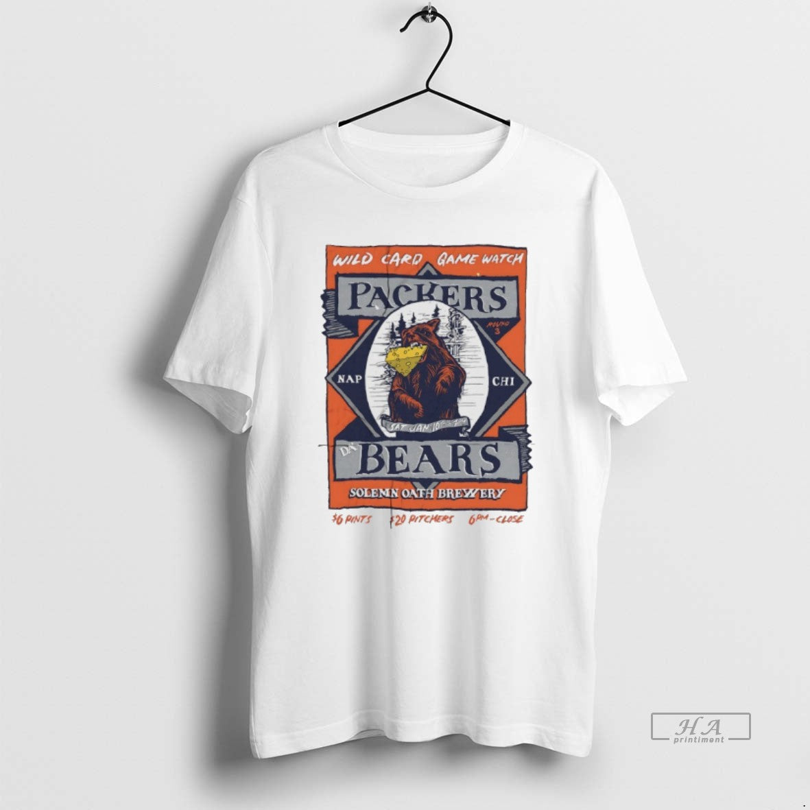 Official Bears Vs Packers Wild Card Game Watch Solemn Oath Brewery Da Bears T-Shirts, Hoodie, Sweatshirt - T-Shirt, Sweatshirt, Hoodie
