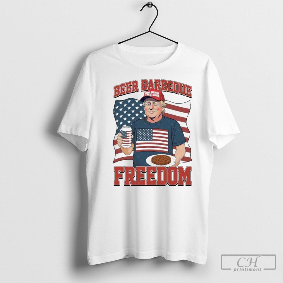 Official Beer Barbeque Freedom Donald Trump Flag 2025 T-Shirts, Hoodie, Sweatshirt - T-Shirt, Sweatshirt, Hoodie