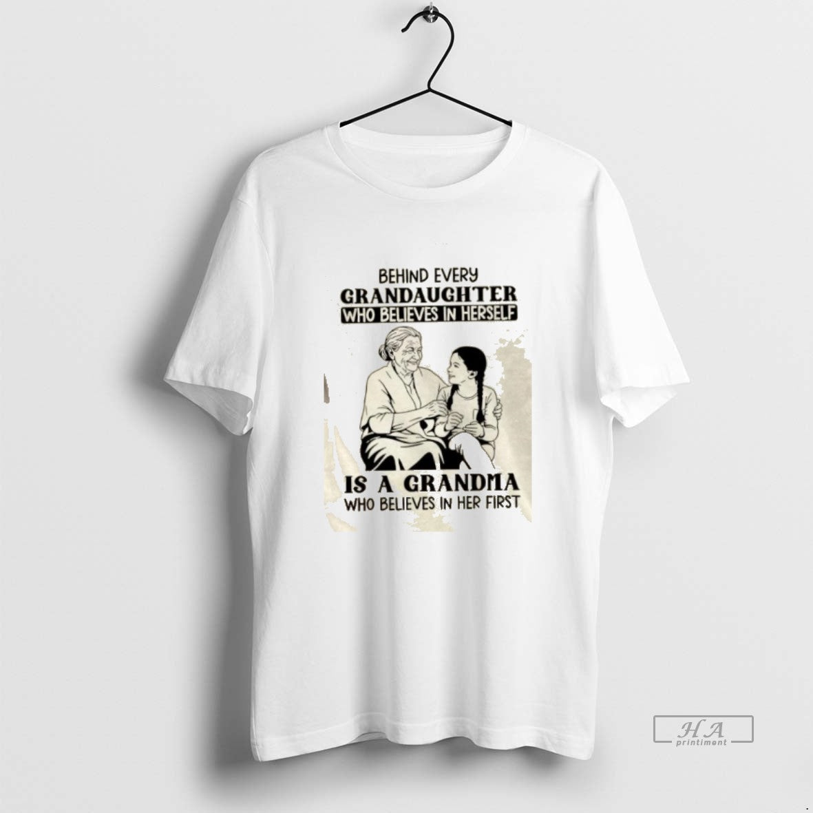 Official Behind Every Granddaughter Who Believes Herself Is Grandma Who Believes Her T-Shirts, Hoodie, Sweatshirt - T-Shirt, Sweatshirt, Hoodie