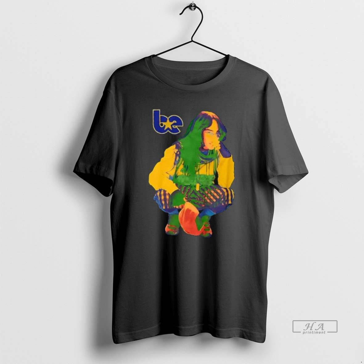 Official Billie Eilish Color Pop Crouching Portrait Art T-Shirts, Hoodie, Sweatshirt - T-Shirt, Sweatshirt, Hoodie