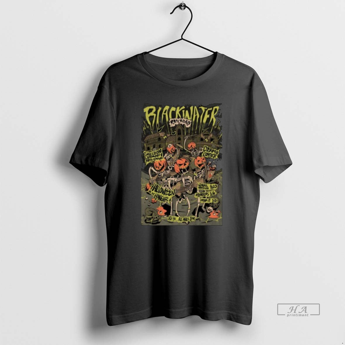 Official Blackwater Railroad Co Sheldon Community Arts Hangar Oct 31 2025 Skeletons T-Shirts, Hoodie, Sweatshirt - T-Shirt, Sweatshirt, Hoodie