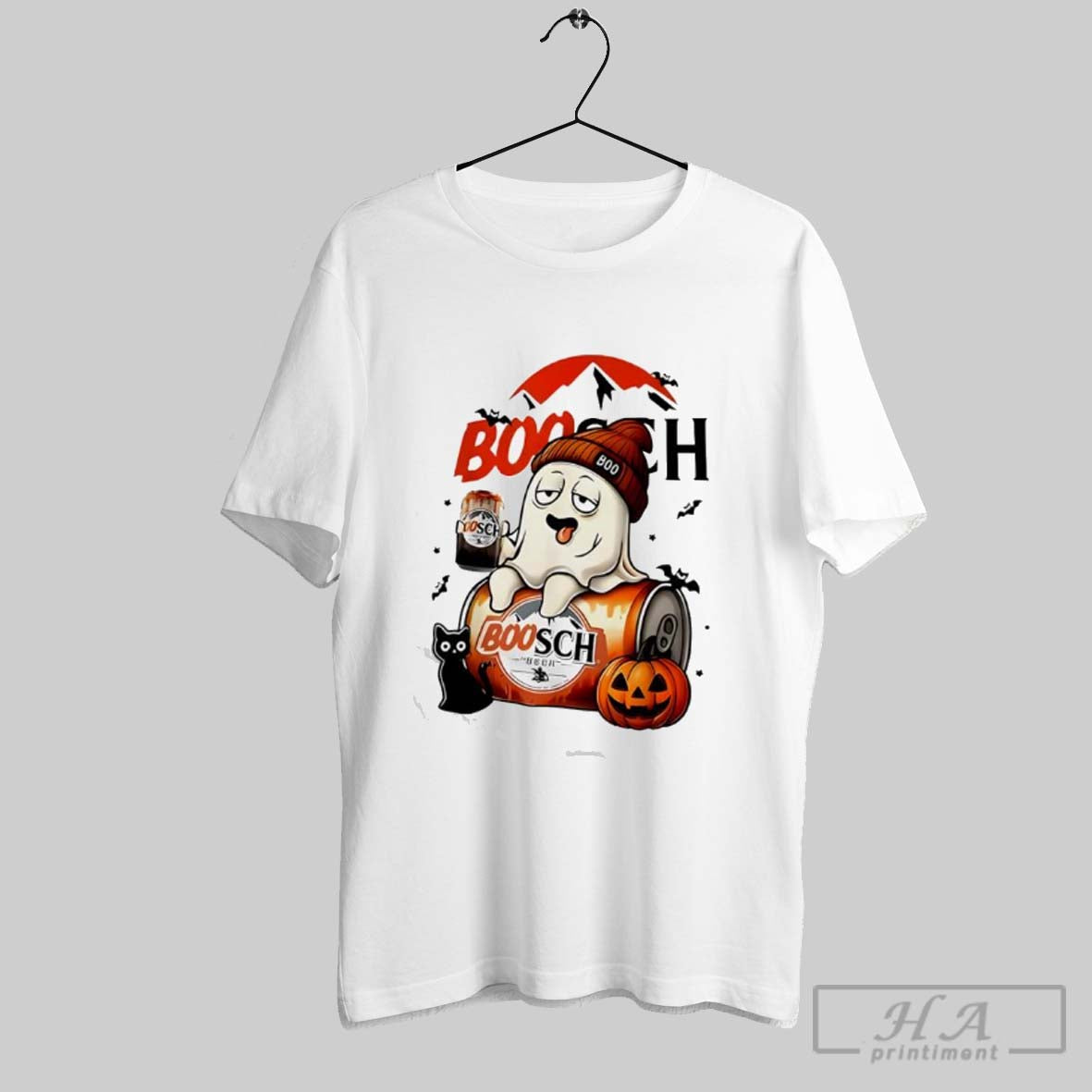 Official Boosch Light Halloween Cute Cat Ghost Pumpkin Drinking Beer T-Shirts, Hoodie, Sweatshirt - T-Shirt, Sweatshirt, Hoodie