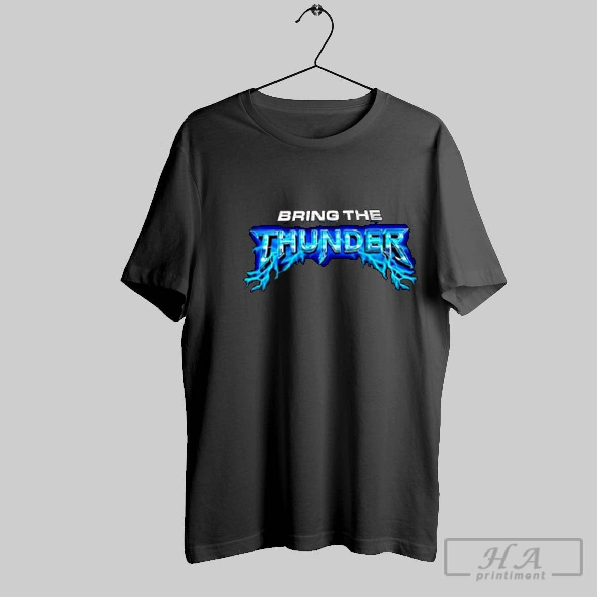 Official Bring Thunder Blue Lightning Chrome Text Posters Black T-Shirts, Hoodie, Sweatshirt - T-Shirt, Sweatshirt, Hoodie