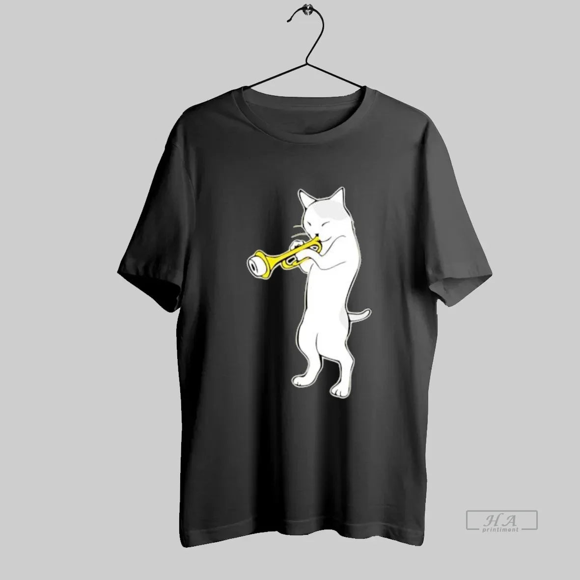 Official Cat Standing Playing Golden Trumpet T-Shirts, Hoodie, Sweatshirt - T-Shirt, Sweatshirt, Hoodie