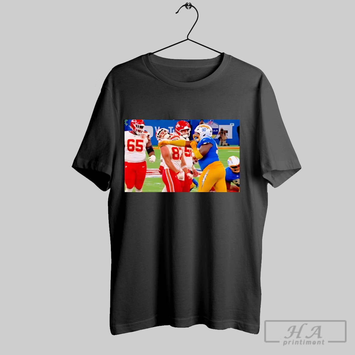 Official Chargers Player Slapped Travis Kelce Face Poster T-Shirts, Hoodie, Sweatshirt - T-Shirt, Sweatshirt, Hoodie