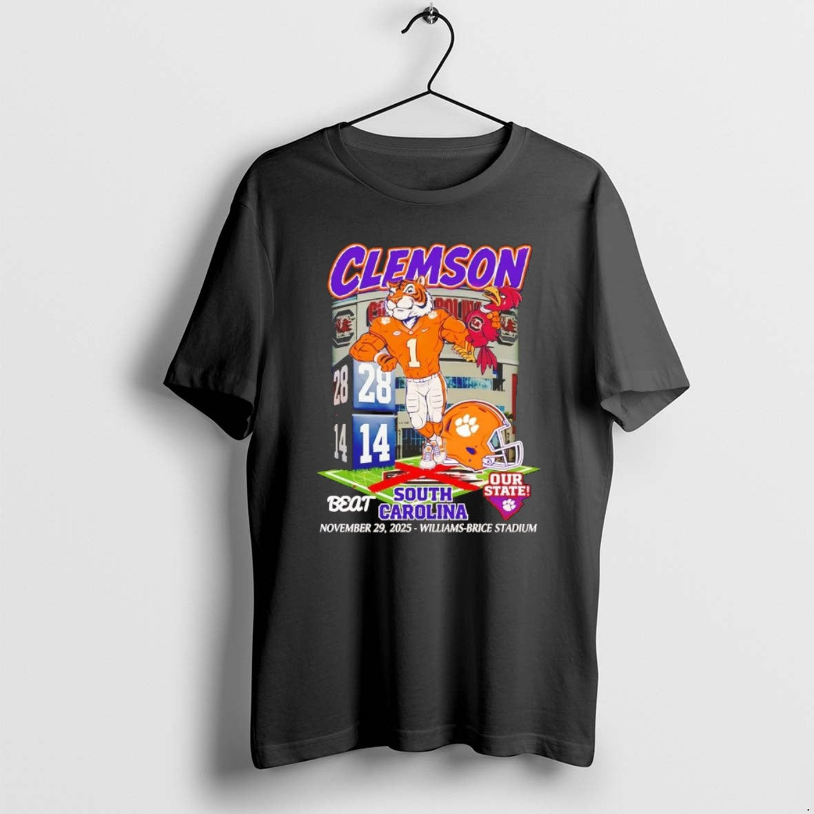 Official Clemson Tigers Beat South Carolina 2025 Our State Mascot Chriast T-Shirts, Hoodie, Sweatshirt - T-Shirt, Sweatshirt, Hoodie