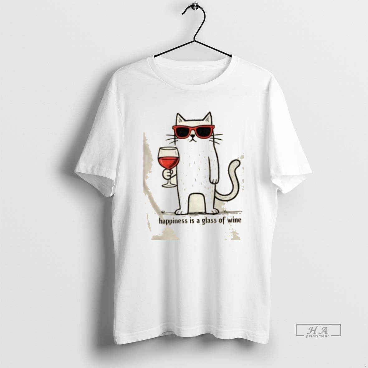 Official Cool Cat Happiness Is Glass Wine T-Shirts, Hoodie, Sweatshirt - T-Shirt, Sweatshirt, Hoodie