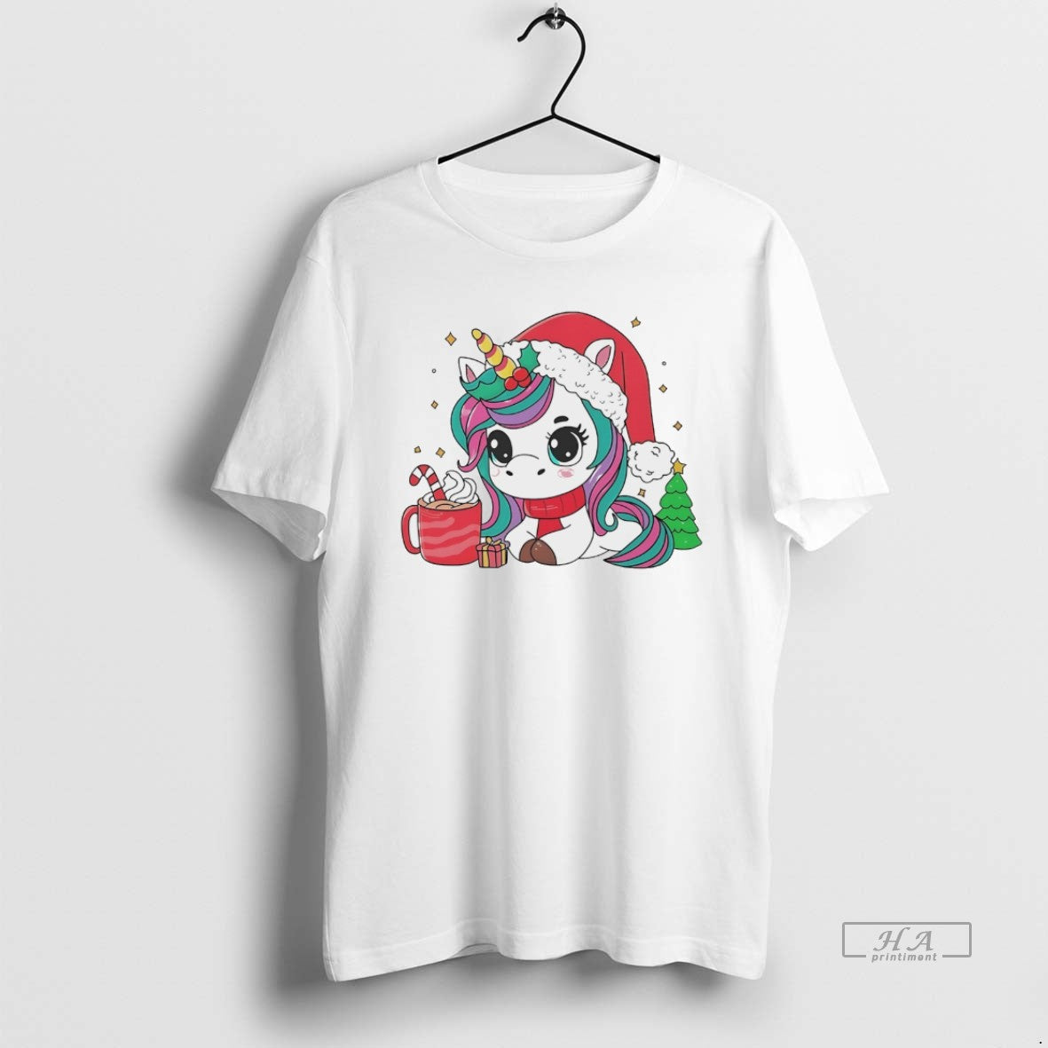 Official Cute Santa Unicorn Cocoa White T-Shirts, Hoodie, Sweatshirt - T-Shirt, Sweatshirt, Hoodie