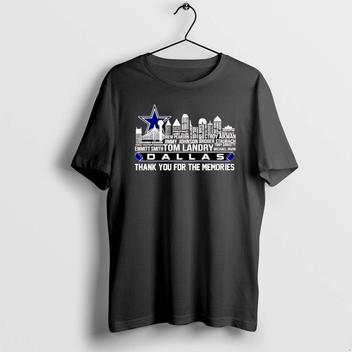 Official Dallas Cowboys Players Names Skyline City Thank You Memories T-Shirts, Hoodie, Sweatshirt - T-Shirt, Sweatshirt, Hoodie