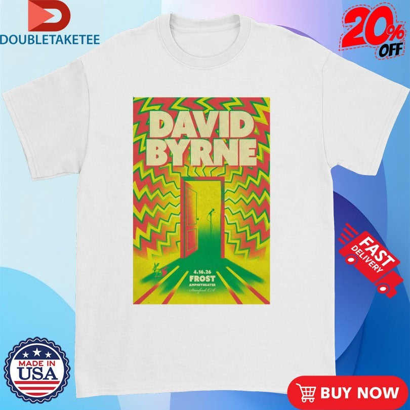 David Byrne Frost Apr 16 2026 Stanford T-shirts Unisex T-shirt, Sweatshirt, Hoodie, Long Sleeve Tee - T-Shirt, Sweatshirt, Hoodie