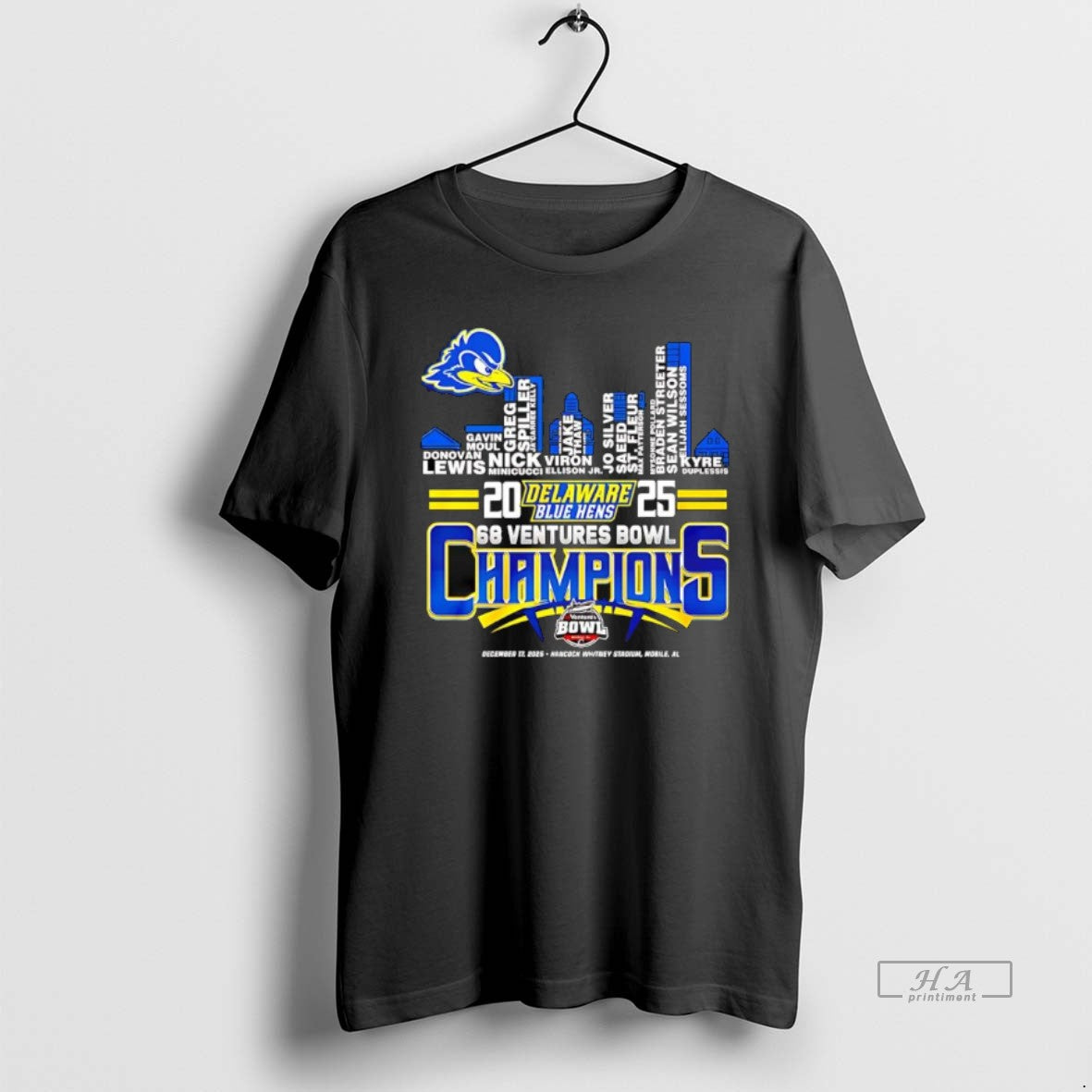 Official Delaware Fightin Blue Hens Champions Name Players Skyline City T-Shirts, Hoodie, Sweatshirt - T-Shirt, Sweatshirt, Hoodie