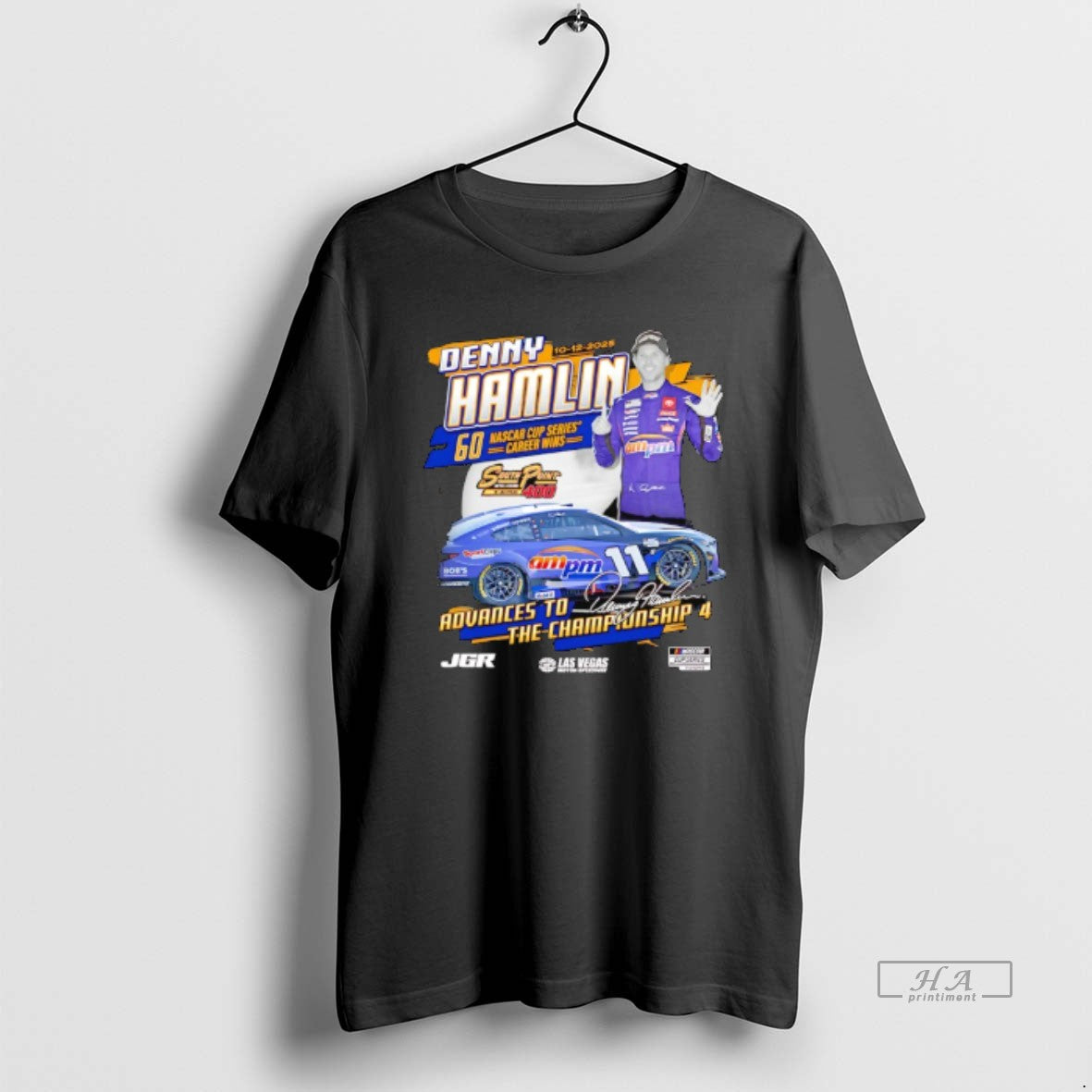 Official Denny Hamlin Checkered Flag Sports 2025 South Point 400 Race Winner T-Shirts, Hoodie, Sweatshirt - T-Shirt, Sweatshirt, Hoodie