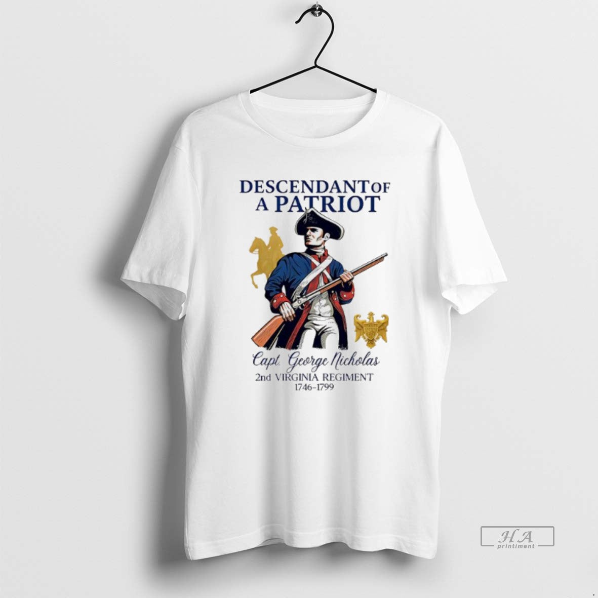 Official Descendant Patriot Capt George Nicholas 2nd Virginia Regiment T-Shirts, Hoodie, Sweatshirt - T-Shirt, Sweatshirt, Hoodie