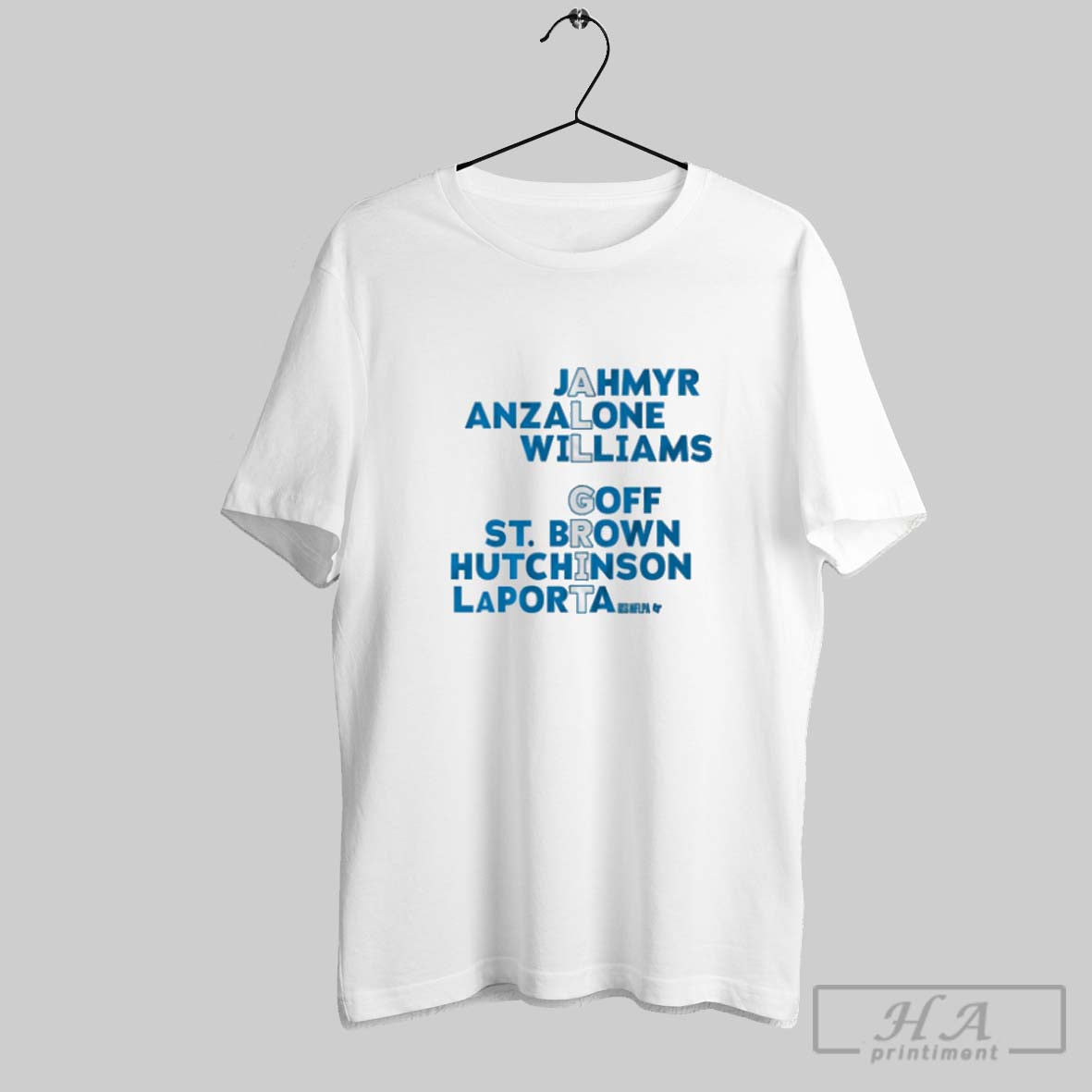 Official Detroit All Grit Names Jahmyr Anzalone Williams Goff St Brown Hutchinson Laporta T-Shirts, Hoodie, Sweatshirt - T-Shirt, Sweatshirt, Hoodie
