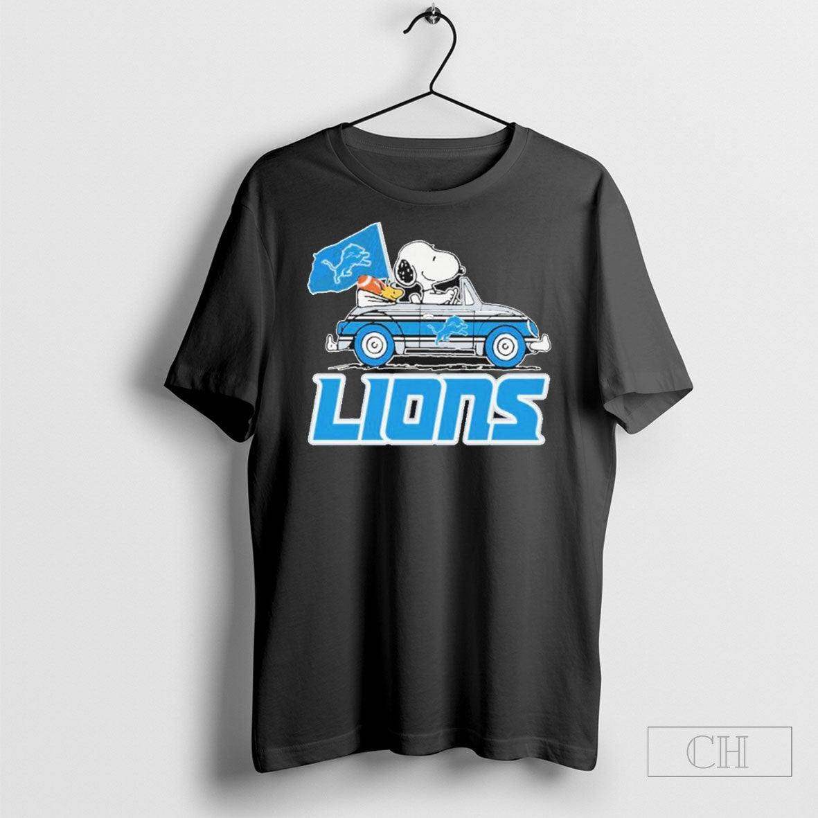 Official Detroit Lions X Peanuts Driving Car T-Shirts, Hoodie, Sweatshirt - T-Shirt, Sweatshirt, Hoodie