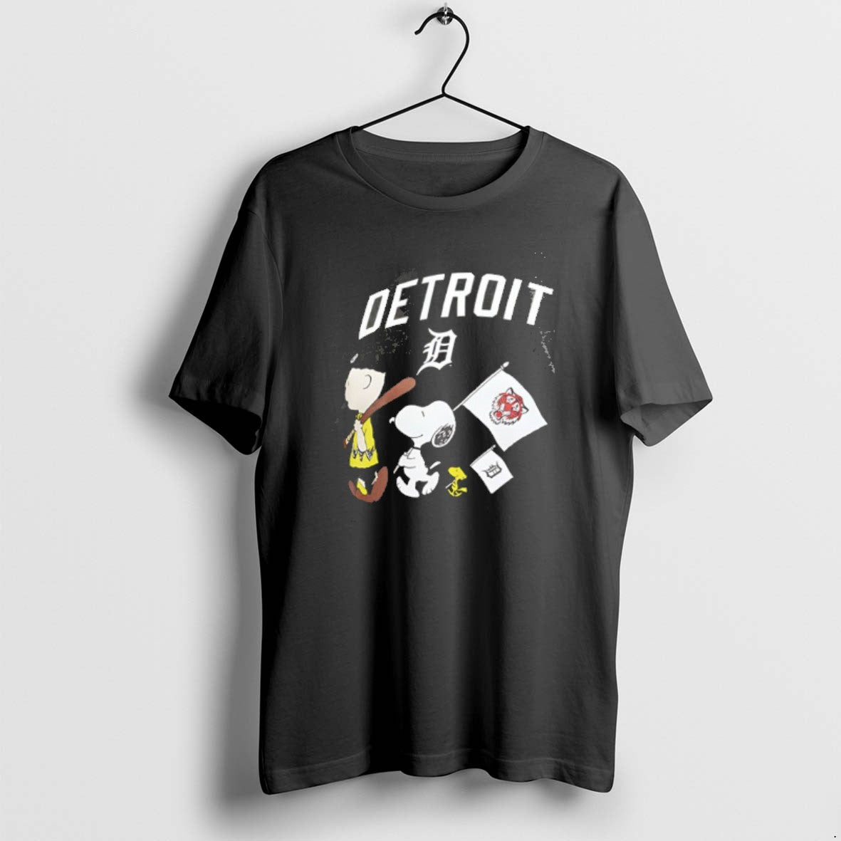 Official Detroit Tigers X Peanuts Flag 2 Sided T-Shirts, Hoodie, Sweatshirt - T-Shirt, Sweatshirt, Hoodie