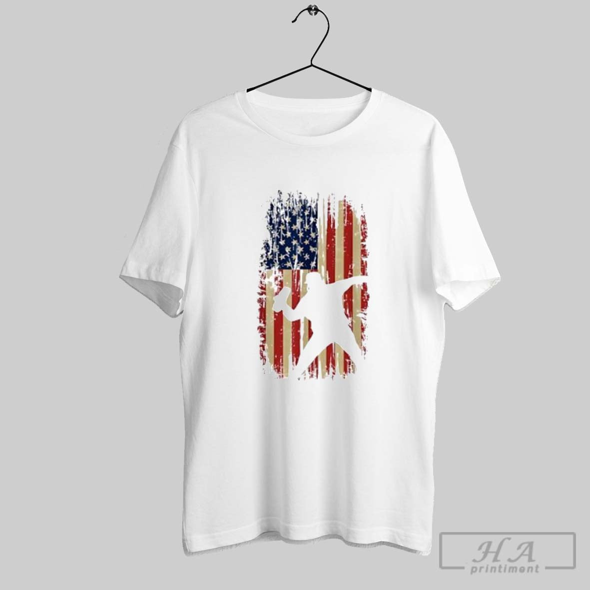Official Distressed American Flag Baseball Pitcher Silhouette T-Shirts, Hoodie, Sweatshirt - T-Shirt, Sweatshirt, Hoodie