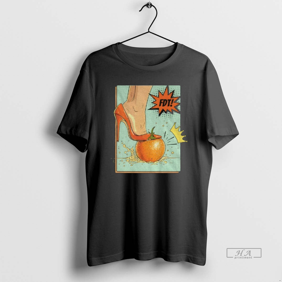 Official Donald Trump Fdt High Heels Over Orange Crown No Kings America Anti Trump T-Shirts, Hoodie, Sweatshirt - T-Shirt, Sweatshirt, Hoodie
