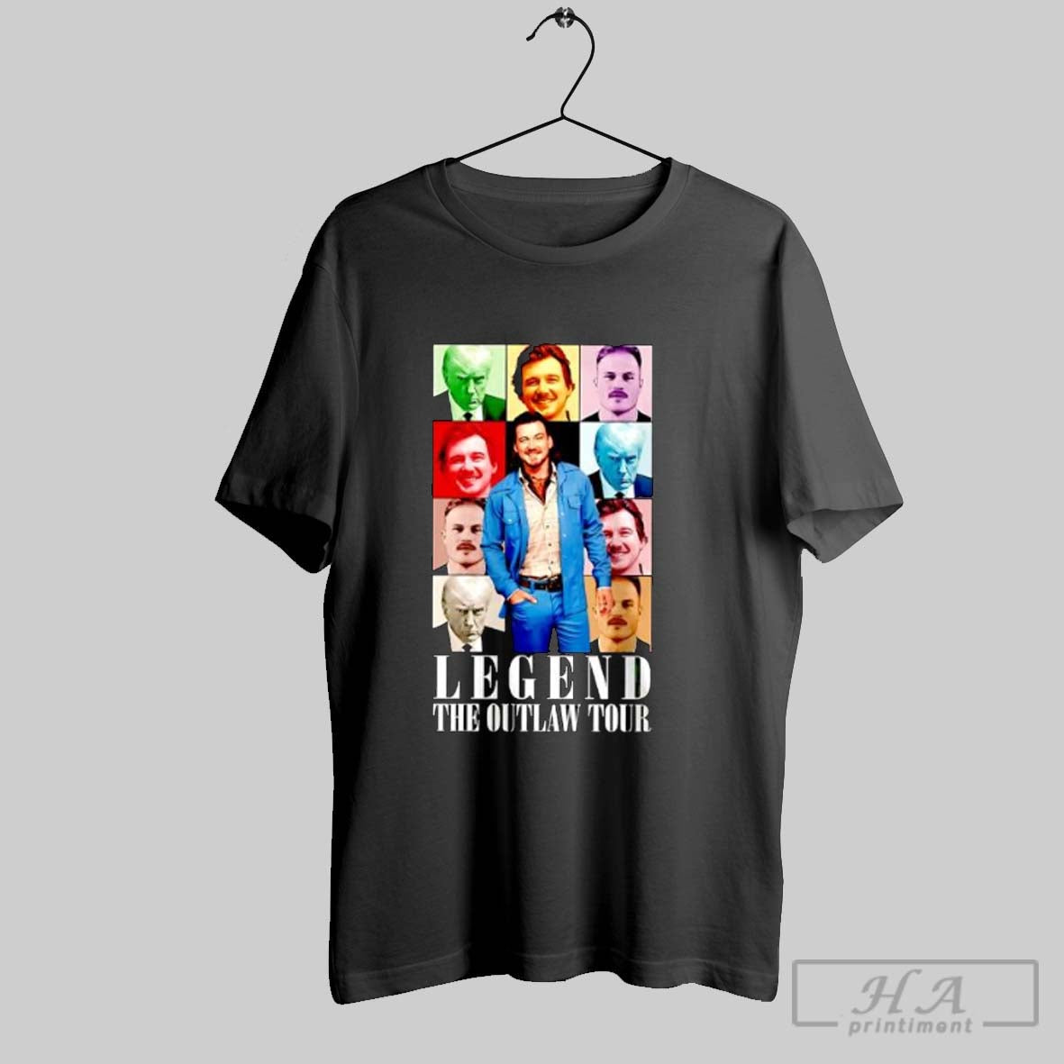 Official Donald Trump Morgan Wallen Luke Combs Legend Outlaw Tour Posters Black T-Shirts, Hoodie, Sweatshirt - T-Shirt, Sweatshirt, Hoodie