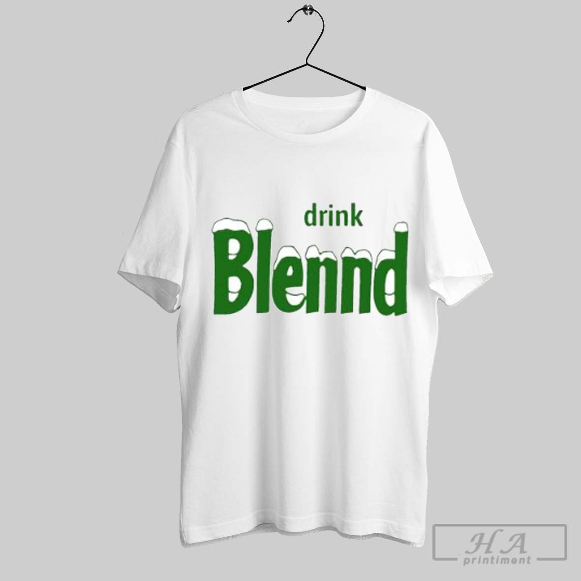 Official Drink Blendd Funny Snowman Green Text Winter T-Shirts, Hoodie, Sweatshirt - T-Shirt, Sweatshirt, Hoodie