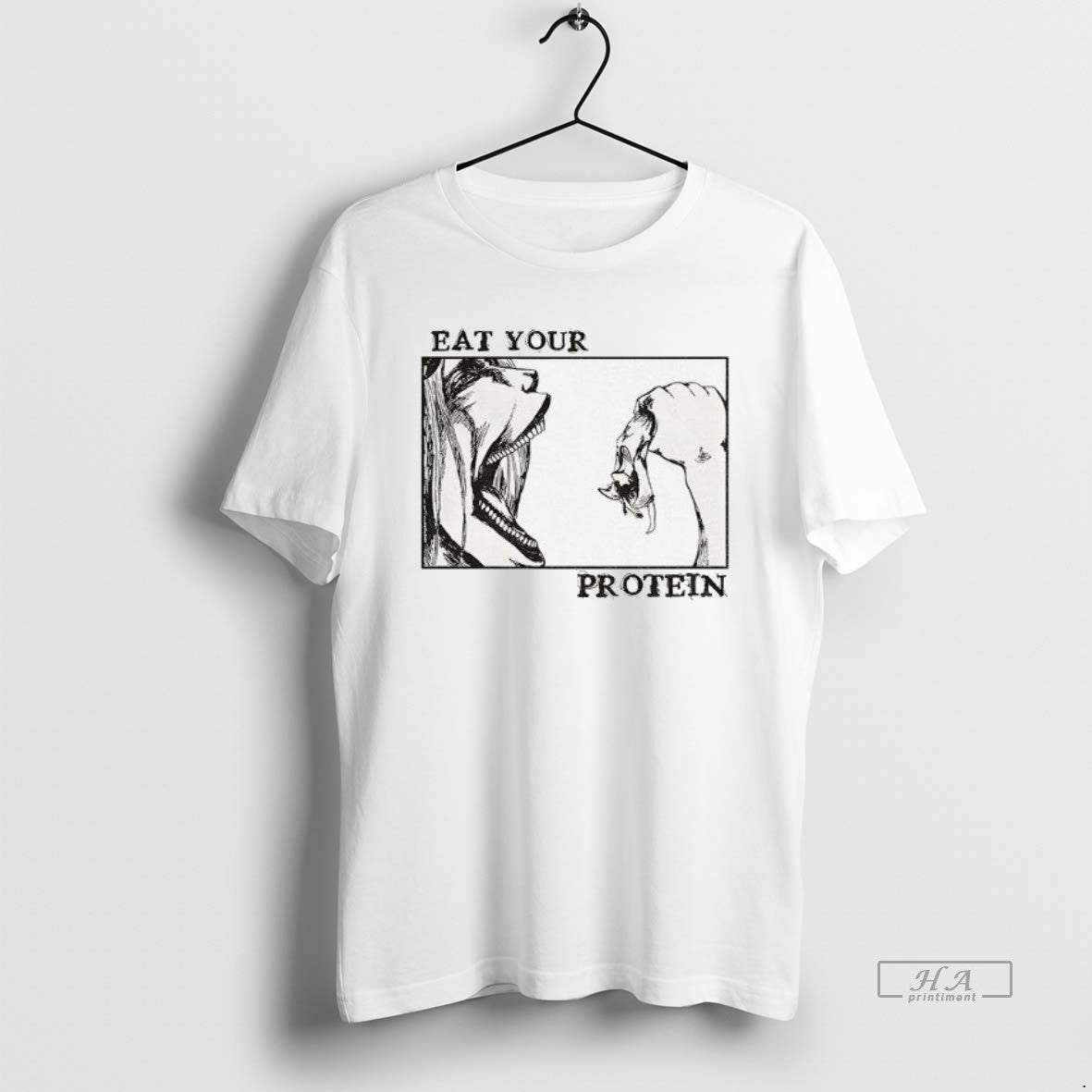 Official Eat Your Protein Anime Attack Titan Anime Gym T-Shirts, Hoodie, Sweatshirt - T-Shirt, Sweatshirt, Hoodie