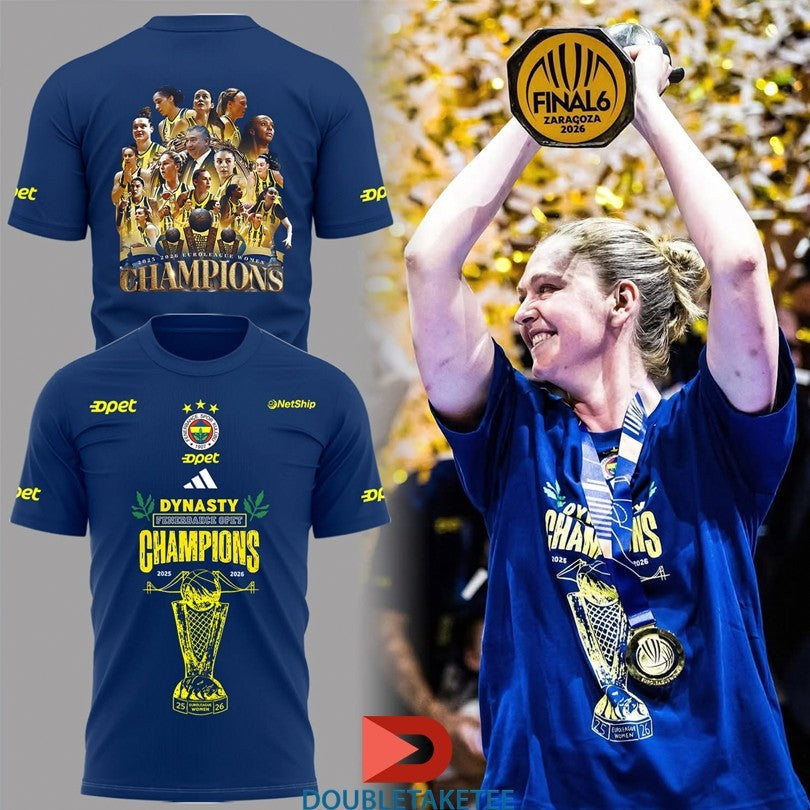 Fenerbahe Opet Women Basketball 2025 2026 EuroLeague Women Champions Trophy T-shirts Unisex T-shirt, Sweatshirt, Hoodie, Long Sleeve Tee - T-Shirt, Sweatshirt, Hoodie