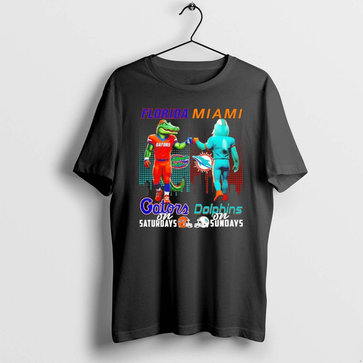 Official Florida Gators Saturdays Miami Dolphins Sundays Mascot Chriast T-Shirts, Hoodie, Sweatshirt - T-Shirt, Sweatshirt, Hoodie