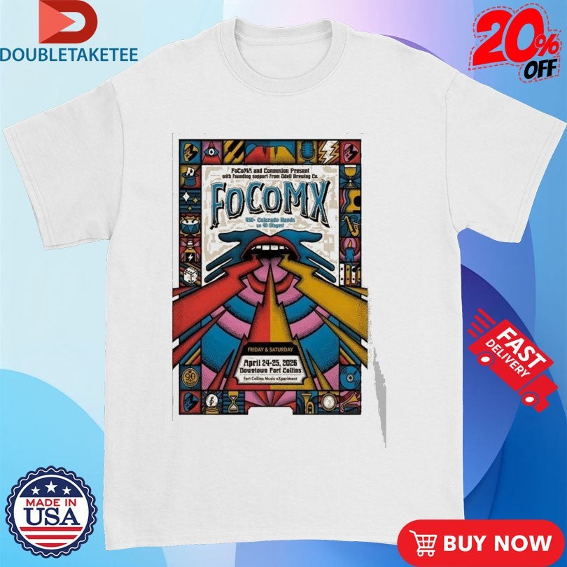 FocoMX Downtown Fort Collins, CO Apr 24-25 2026 T-Shirts Unisex T-shirt, Sweatshirt, Hoodie, Long Sleeve Tee - T-Shirt, Sweatshirt, Hoodie