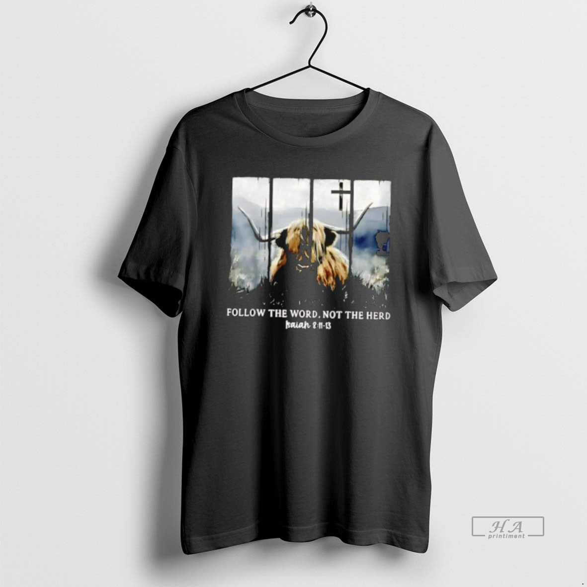 Official Follow Word Not Herd Christian Bible Highland Cow T-Shirts, Hoodie, Sweatshirt - T-Shirt, Sweatshirt, Hoodie