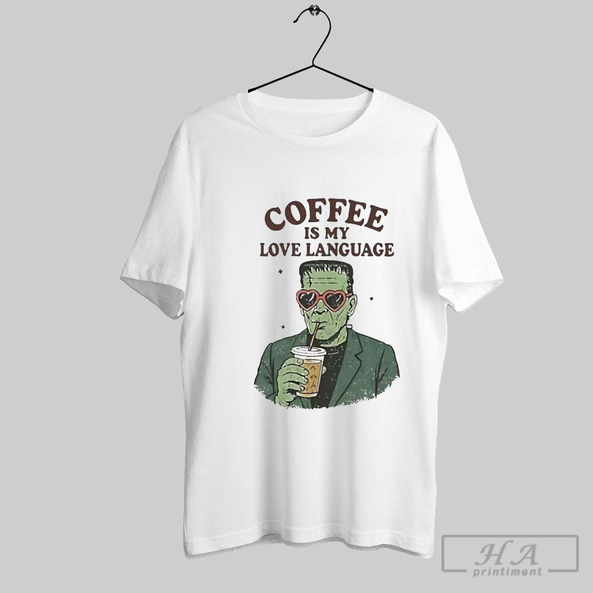 Official Frankenstein Coffee Is My Love Language Halloween T-Shirts, Hoodie, Sweatshirt - T-Shirt, Sweatshirt, Hoodie