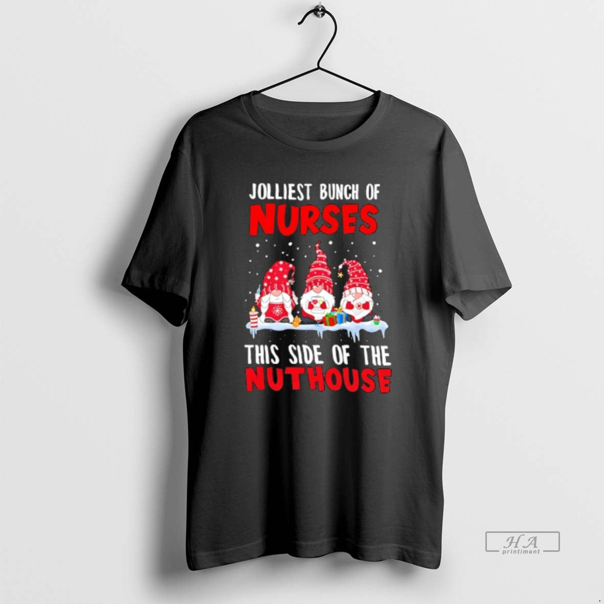 Official Gnomes Jolliest Bunch Nurses This Side Nuthouse T-Shirts, Hoodie, Sweatshirt - T-Shirt, Sweatshirt, Hoodie