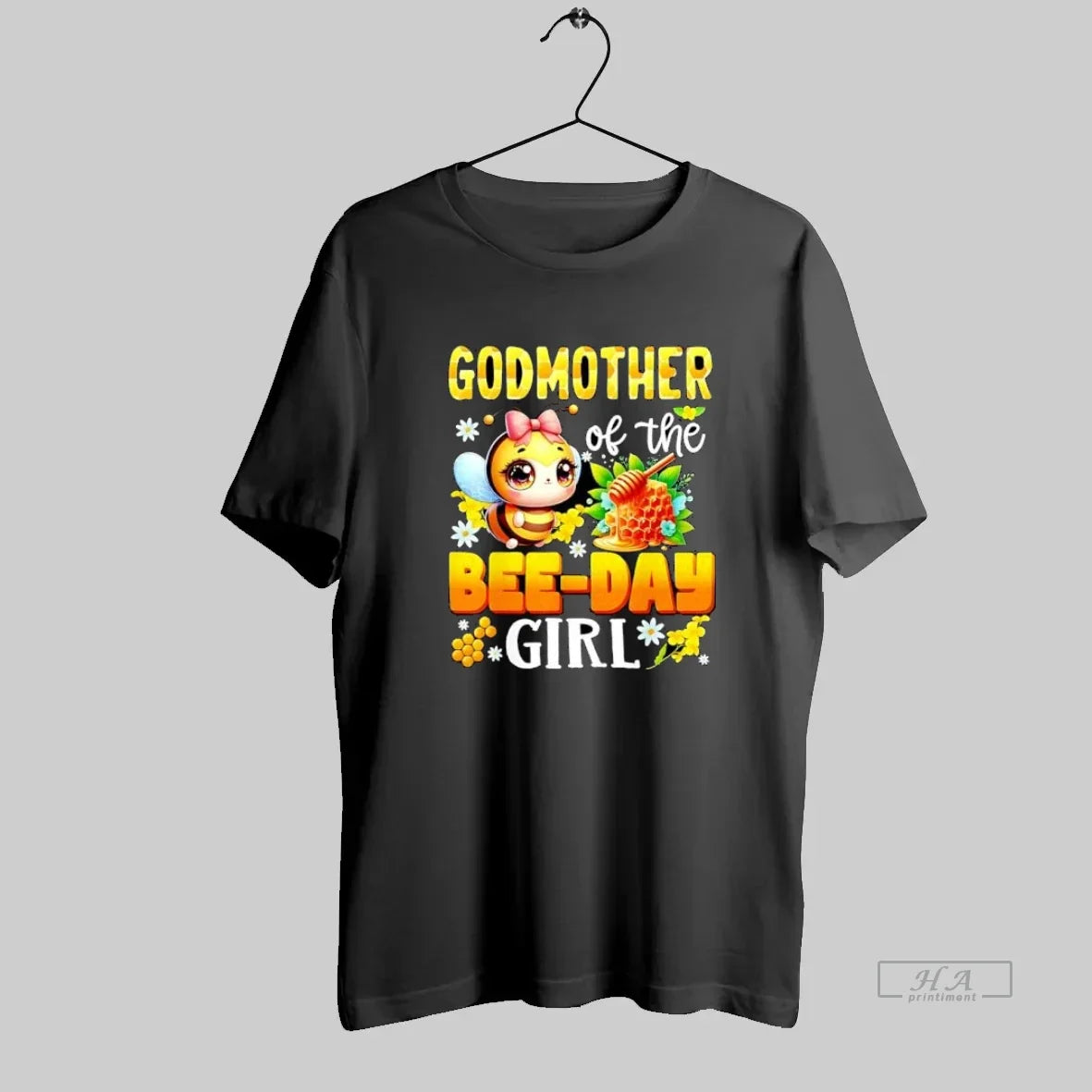 Official Godmother Bee Day Girl Cute Bee Honeycomb T-Shirts, Hoodie, Sweatshirt - T-Shirt, Sweatshirt, Hoodie