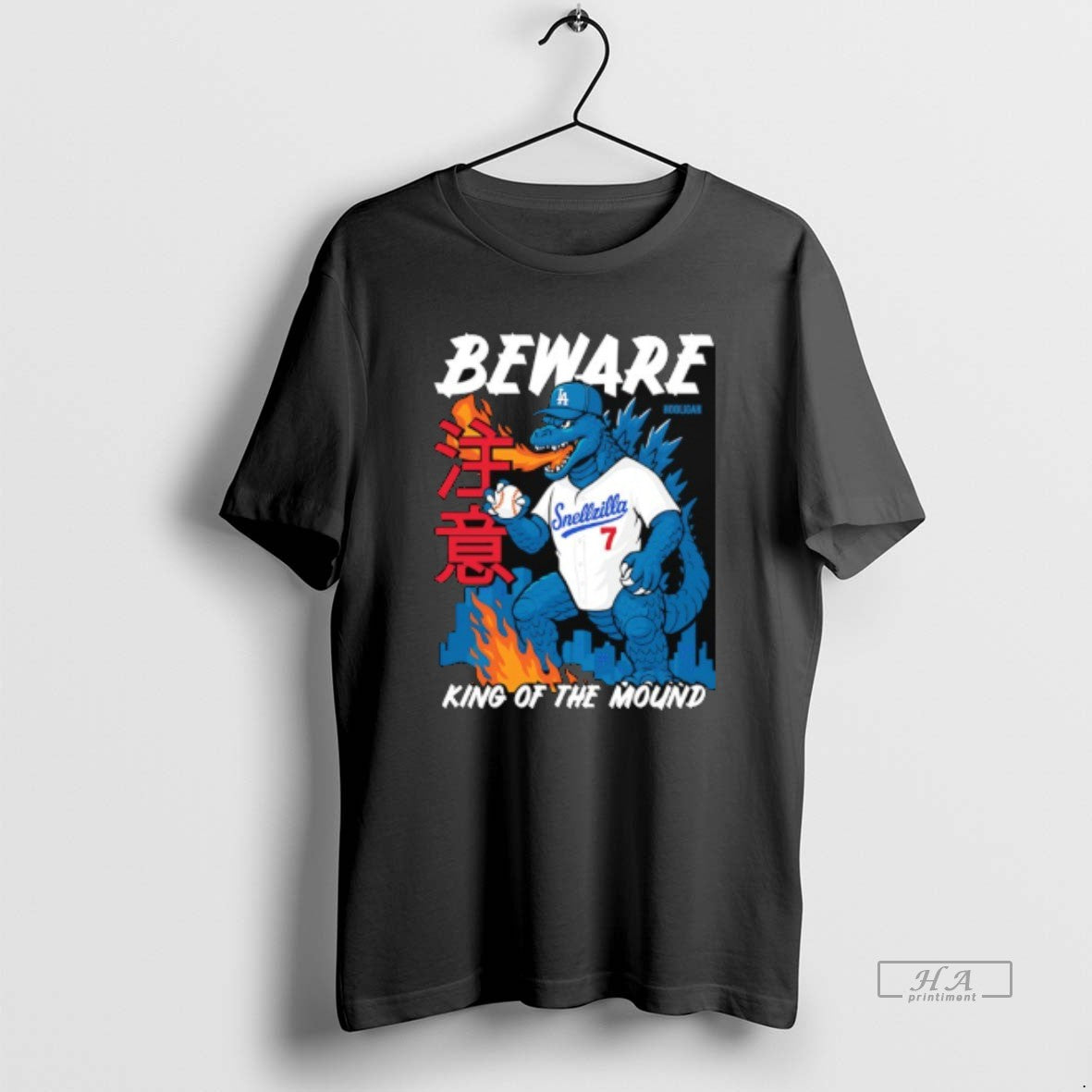 Official Godzilla Los Angeles Dodgers Beware King Mound T-Shirts, Hoodie, Sweatshirt - T-Shirt, Sweatshirt, Hoodie