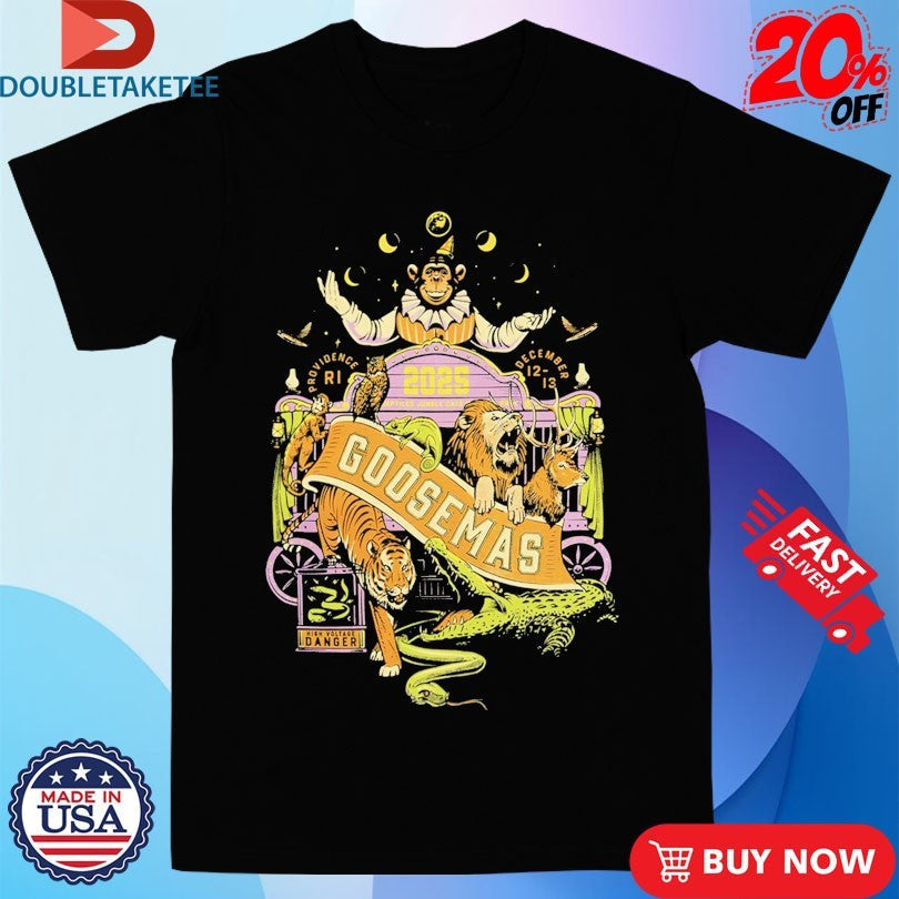 Goose Menagerie Goosemas High Voltage Danger 2025 Animals Shirts Unisex T-shirt, Sweatshirt, Hoodie, Long Sleeve Tee - T-Shirt, Sweatshirt, Hoodie