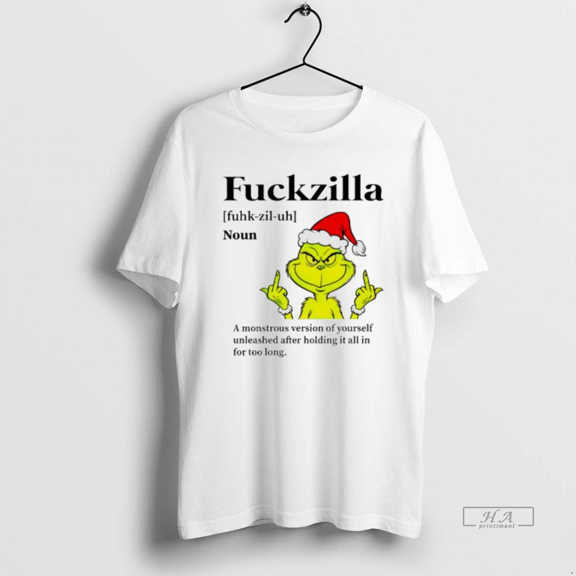 Official Grinch Middle Finger Fuckzilla Definition Monstrous Version Yourself T-Shirts, Hoodie, Sweatshirt - T-Shirt, Sweatshirt, Hoodie