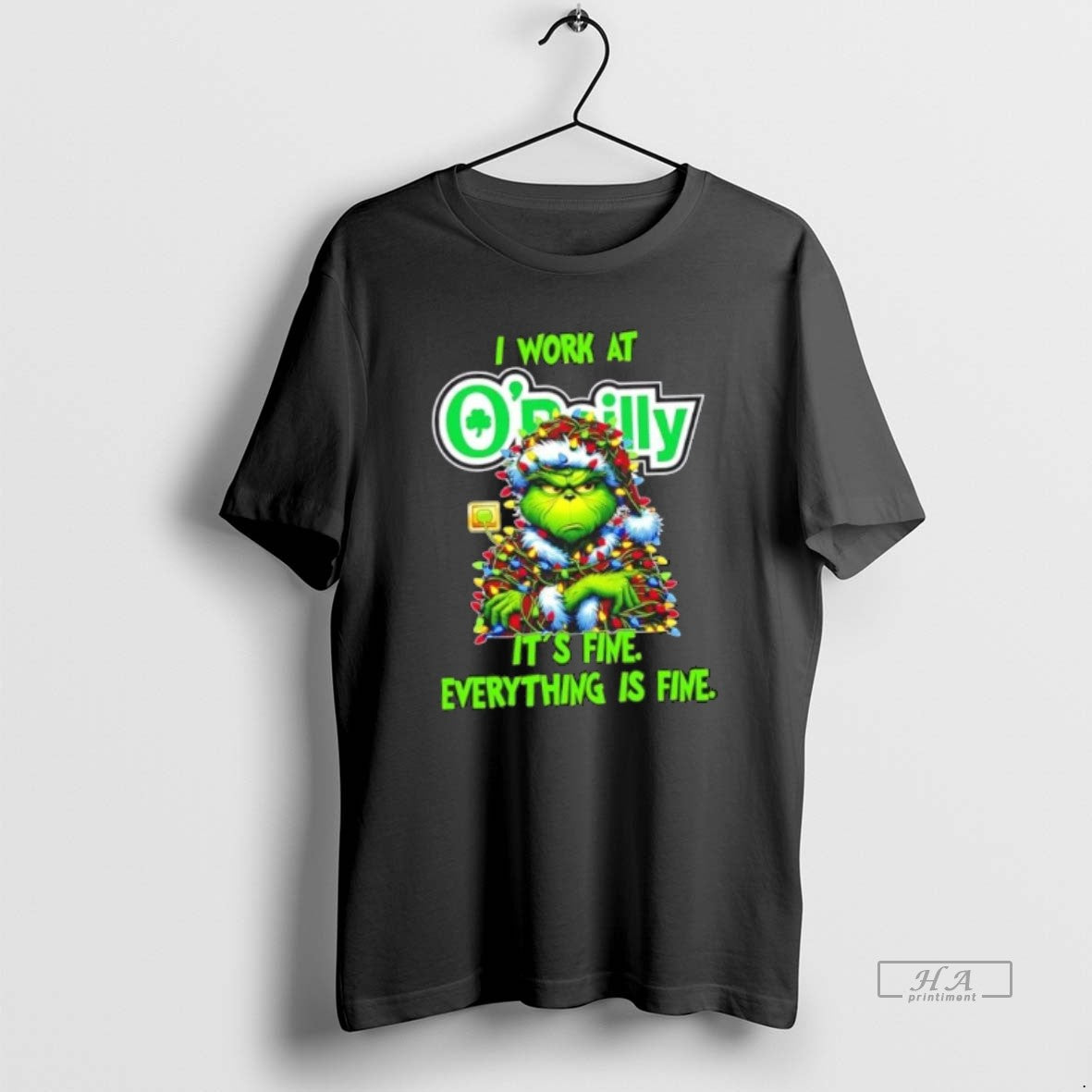 Official Grinch Tree I Work Oreilly Auto Parts Fine Everything Is Fine T-Shirts, Hoodie, Sweatshirt - T-Shirt, Sweatshirt, Hoodie