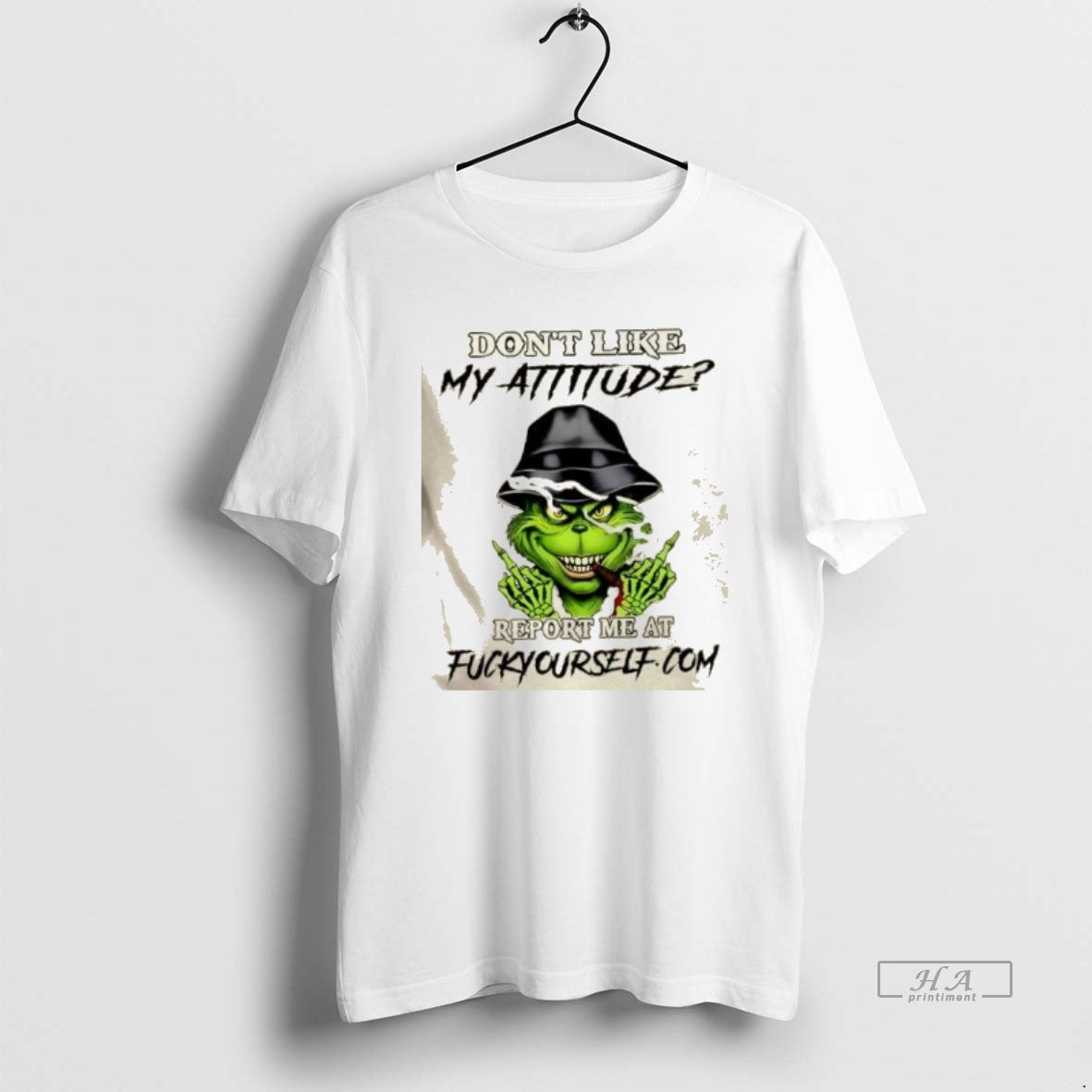 Official Grinch Smoking Dont Like My Attitude Reportme Fuckyourself T-Shirts, Hoodie, Sweatshirt - T-Shirt, Sweatshirt, Hoodie