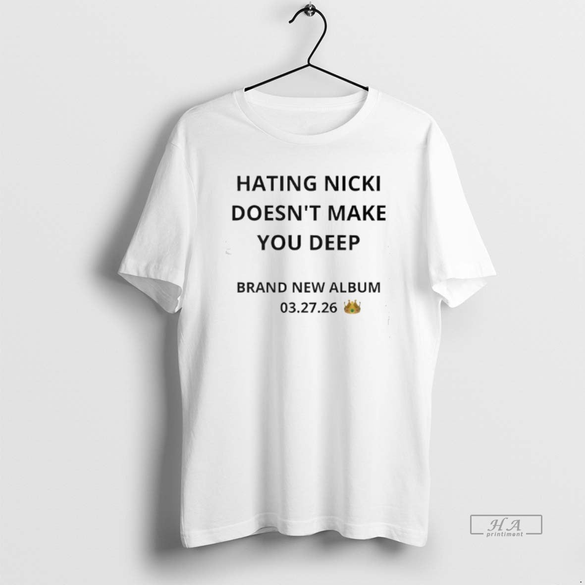 Official Hating Nicki Doesnt Make You Deep New Album 3 27 26 British Crown T-Shirts, Hoodie, Sweatshirt - T-Shirt, Sweatshirt, Hoodie
