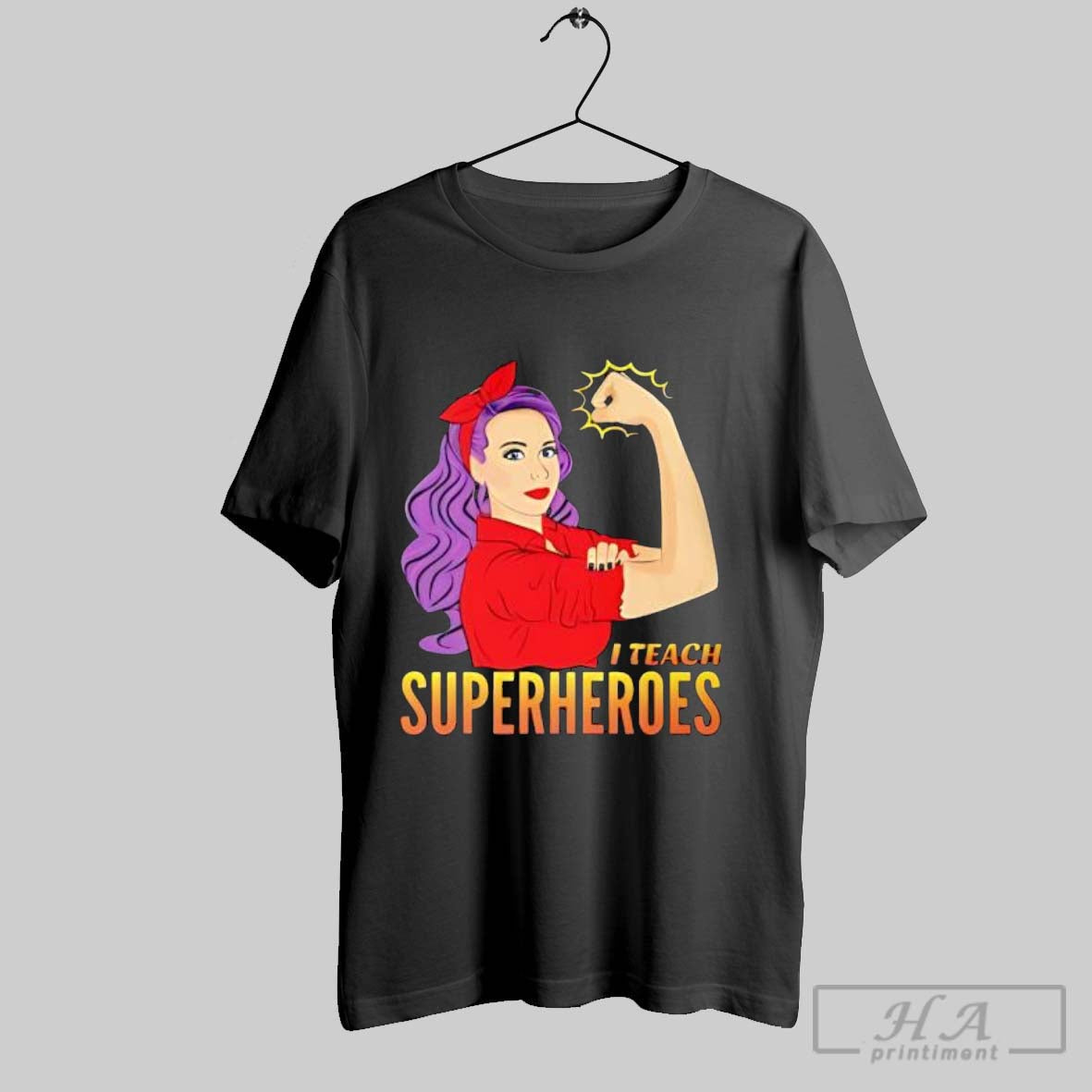 Official I Teach Superheroes Strong Girl Red T-Shirts, Hoodie, Sweatshirt - T-Shirt, Sweatshirt, Hoodie
